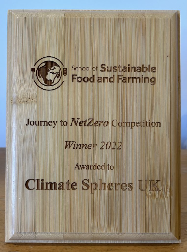 Climate Spheres UK is delighted to announce that we have been chosen as a winner of the SSFF Journey to Net Zero competition.